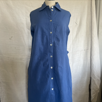 Skjortklänning i linne bomull