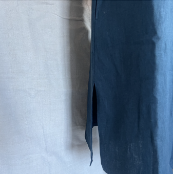 Skjortklänning linne petrol