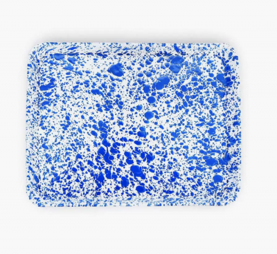 Emalj reklangulärt serveringsfat