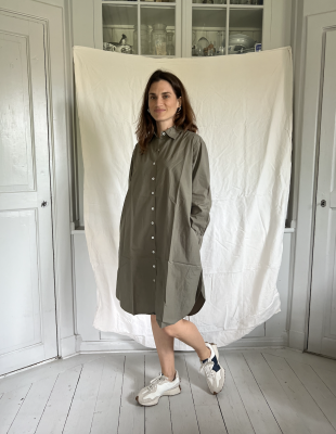 Skjortklänning olive