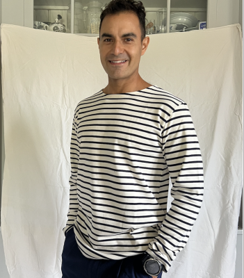 Randig fransk HERR tröja